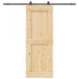 Puerta corredera con herrajes madera maciza de pino 85x210 cm en Puertas | Comprar online en Foru.es