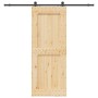 Puerta corredera con herrajes madera maciza de pino 90x210 cm en Puertas | Comprar online en Foru.es