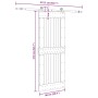 Puerta corredera con herrajes madera maciza de pino 90x210 cm en Puertas | Comprar online en Foru.es