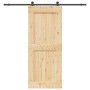 Puerta corredera con herrajes madera maciza de pino 95x210 cm en Puertas | Comprar online en Foru.es