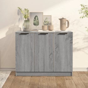 Aparador de madera contrachapada gris Sonoma 90,5x30x70 cm de vidaXL, Aparadores - Ref: Foro24-817025, Precio: 91,69 €, Descu...