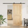 Puerta corredera con herrajes madera maciza de pino 95x210 cm en Puertas | Comprar online en Foru.es