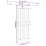 Puerta corredera con herrajes madera maciza de pino 95x210 cm en Puertas | Comprar online en Foru.es