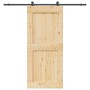 Puerta corredera con herrajes madera maciza de pino 100x210 cm en Puertas | Comprar online en Foru.es