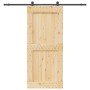 Puerta corredera con herrajes madera maciza de pino 100x210 cm en Puertas | Comprar online en Foru.es