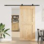 Puerta corredera con herrajes madera maciza de pino 100x210 cm en Puertas | Comprar online en Foru.es