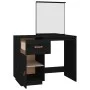 Mesa tocador de madera maciza de pino negra 95x50x134 cm de vidaXL, Tocadores para dormitorios - Ref: Foro24-820091, Precio: ...