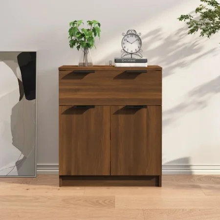 Aparador de madera contrachapada roble marrón 60x30x70 cm de vidaXL, Aparadores - Ref: Foro24-816993, Precio: 67,75 €, Descue...