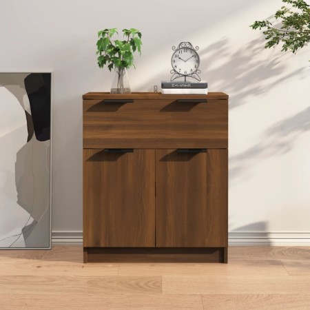 Aparador de madera contrachapada roble marrón 60x30x70 cm de vidaXL, Aparadores - Ref: Foro24-816993, Precio: 69,08 €, Descue...
