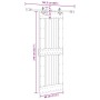 Puerta corredera con herrajes madera maciza de pino 80x210 cm en Puertas | Comprar online en Foru.es