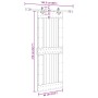 Puerta corredera con herrajes madera maciza de pino 85x210 cm en Puertas | Comprar online en Foru.es