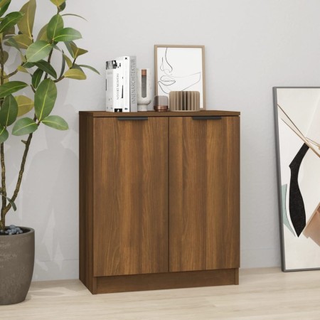 Aparador de madera contrachapada marrón roble 60x30x70 cm de vidaXL, Aparadores - Ref: Foro24-816984, Precio: 80,69 €, Descue...