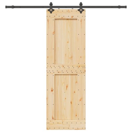 Puerta corredera con herrajes madera maciza de pino 70x210 cm en Puertas | Comprar online en Foru.es