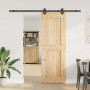 Puerta corredera con herrajes madera maciza de pino 80x210 cm en Puertas | Comprar online en Foru.es