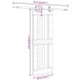 Puerta corredera con herrajes madera maciza de pino 80x210 cm en Puertas | Comprar online en Foru.es