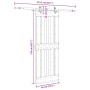 Puerta corredera con herrajes madera maciza de pino 85x210 cm en Puertas | Comprar online en Foru.es