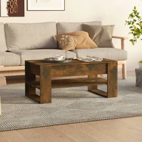 Mesa de centro madera contrachapada roble ahumado 102x55x45 cm de vidaXL, Mesas de centro - Ref: Foro24-816928, Precio: 66,83...