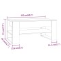 Mesa de centro madera contrachapada roble ahumado 102x55x45 cm de vidaXL, Mesas de centro - Ref: Foro24-816928, Precio: 68,64...