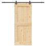 Puerta corredera con herrajes madera maciza de pino 95x210 cm en Puertas | Comprar online en Foru.es