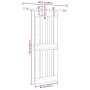 Puerta corredera con herrajes madera maciza de pino 85x210 cm en Puertas | Comprar online en Foru.es