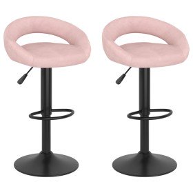 Taburetes de cocina 2 unidades terciopelo rosa en Taburetes de cocina | Comprar online en Foru.es