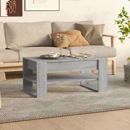 Mesa de centro madera contrachapada gris Sonoma 102x55x45 cm de vidaXL, Mesas de centro - Ref: Foro24-816929, Precio: 68,26 €...