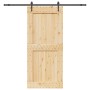 Puerta corredera con herrajes madera maciza de pino 100x210 cm en Puertas | Comprar online en Foru.es