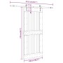 Puerta corredera con herrajes madera maciza de pino 100x210 cm en Puertas | Comprar online en Foru.es