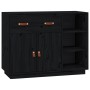 Aparador de madera maciza de pino negro 98,5x40x75 cm de vidaXL, Aparadores - Ref: Foro24-820141, Precio: 149,86 €, Descuento: %