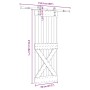 Puerta corredera con herrajes madera maciza de pino 70x210 cm en Puertas | Comprar online en Foru.es