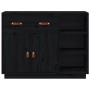 Aparador de madera maciza de pino negro 98,5x40x75 cm de vidaXL, Aparadores - Ref: Foro24-820141, Precio: 149,86 €, Descuento: %
