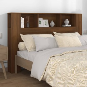 Mueble cabecero color roble marrón 160x18,5x104,5 cm de vidaXL, Cabeceros y pies de cama - Ref: Foro24-817275, Precio: 75,63 ...