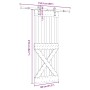 Puerta corredera con herrajes madera maciza de pino 80x210 cm en Puertas | Comprar online en Foru.es