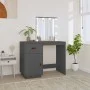 Dressing table with LED solid gray pine wood 95x50x133.5 cm by vidaXL, Bedroom Dressers - Ref: Foro24-820094, Price: 182,99 €...
