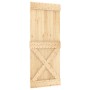 Puerta corredera con herrajes madera maciza de pino 85x210 cm en Puertas | Comprar online en Foru.es