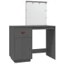 Dressing table with LED solid gray pine wood 95x50x133.5 cm by vidaXL, Bedroom Dressers - Ref: Foro24-820094, Price: 182,99 €...