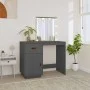Dressing table with LED solid gray pine wood 95x50x133.5 cm by vidaXL, Bedroom Dressers - Ref: Foro24-820094, Price: 182,99 €...