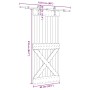 Puerta corredera con herrajes madera maciza de pino 85x210 cm en Puertas | Comprar online en Foru.es