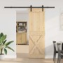 Puerta corredera con herrajes madera maciza de pino 70x210 cm en Puertas | Comprar online en Foru.es
