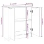 Aparador de madera contrachapada gris Sonoma 60x30x70 cm de vidaXL, Aparadores - Ref: Foro24-816983, Precio: 71,03 €, Descuen...
