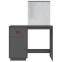 Mesa tocador con LED madera maciza de pino gris 95x50x133,5 cm de vidaXL, Tocadores para dormitorios - Ref: Foro24-820094, Pr...