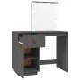 Dressing table with LED solid gray pine wood 95x50x133.5 cm by vidaXL, Bedroom Dressers - Ref: Foro24-820094, Price: 182,99 €...