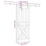 Puerta corredera con herrajes madera maciza de pino 70x210 cm en Puertas | Comprar online en Foru.es
