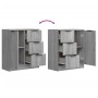 Aparador de madera contrachapada gris Sonoma 60x30x70 cm de vidaXL, Aparadores - Ref: Foro24-816989, Precio: 82,29 €, Descuen...