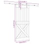 Puerta corredera con herrajes madera maciza de pino 90x210 cm en Puertas | Comprar online en Foru.es
