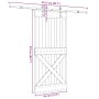 Puerta corredera con herrajes madera maciza de pino 95x210 cm en Puertas | Comprar online en Foru.es