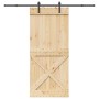Puerta corredera con herrajes madera maciza de pino 100x210 cm en Puertas | Comprar online en Foru.es