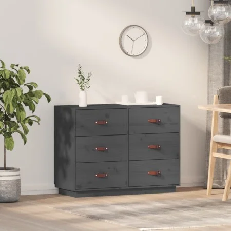 Sideboard aus massivem Kiefernholz grau 100x40x75 cm von vidaXL, Sideboards - Ref: Foro24-820144, Preis: 190,28 €, Rabatt: %