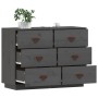 Aparador de madera maciza de pino gris 100x40x75 cm de vidaXL, Aparadores - Ref: Foro24-820144, Precio: 192,77 €, Descuento: %