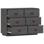 Aparador de madera maciza de pino gris 100x40x75 cm de vidaXL, Aparadores - Ref: Foro24-820144, Precio: 192,77 €, Descuento: %
